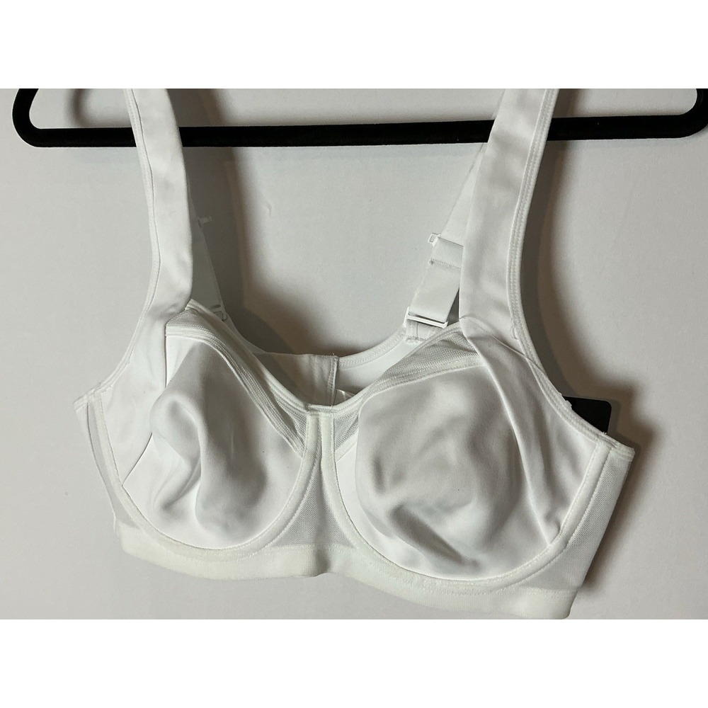 SYROKAN Women's High Impact Full Coverage Sports Bra White Size 38C NEW‎